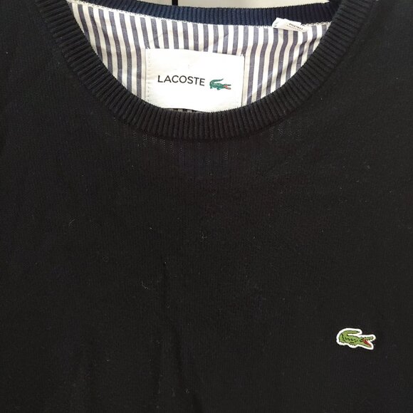 Lacoste pullover Men XL Long Sleeve Crew Neck Cotton thin Sweater - Picture 4 of 5